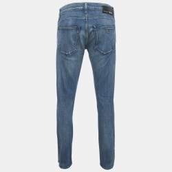 مملوكة مسبقًا Emporio Armani Blue Denim Straight Fit Jeans M Waist 33" 