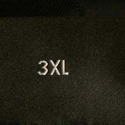 Pre Owned Emporio Armani Black Zig Zag Patterned Cotton T-Shirt XXXL