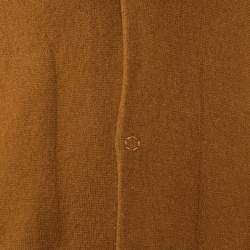 Pre Owned Emporio Armani Brown Wool Knit Button Front Cardigan S
