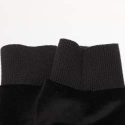 Pre Owned Emporio Armani Black Velvet Hoodie XXXL