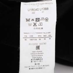 Pre Owned Emporio Armani Black Velvet Hoodie XXXL