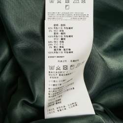 Pre Owned Emporio Armani Green Synthetic Bomber Jacket M