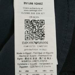 مملوكة مسبقًا بنطلون قطن نيفي بلو امبريو أرماني مقاس كبير جداً جداً جداً