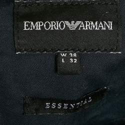 مملوكة مسبقًا بنطلون قطن نيفي بلو امبريو أرماني مقاس كبير جداً جداً جداً