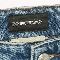 Pre Owned Emporio Armani Blue Denim Roby Jeans S Waist 32"