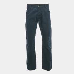 Pre Owned بنطلون جينز قطني أزرق امبوريو أرماني مقاس خصر 38 بوصة (مقاس كبير جداً جداً)