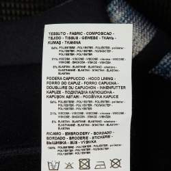 Pre Owned Emporio Armani Midnight Blue Jersey Logo Embroidered Hoodie S