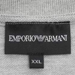 Pre Owned Emporio Armani Grey Jersey Polo T-Shirt XXL