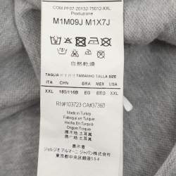 Pre Owned Emporio Armani Grey Jersey Polo T-Shirt XXL