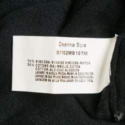 Pre Owned Emporio Armani Black Knit V-Neck Sweater M