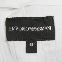 مملوكة مسبقًا Emporio Armani Grey Cotton Drill Trousers M