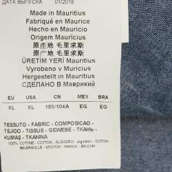 مملوكة مسبقًا Emporio Armani Blue Chambray Long Sleeve Shirt XL