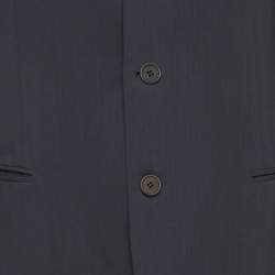 Pre Owned Emporio Armani Grey Wool Regular Fit Suit M