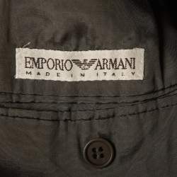 Pre Owned Emporio Armani Grey Wool Regular Fit Suit M