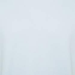 Pre Owned تِي شيرت جيرسي أزرق إيمبريو أرماني بشعار النسر الصغير مقاس متوسط (ميديوم)