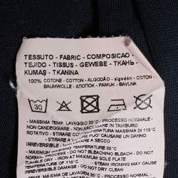 Pre Owned Emporio Armani Navy Blue Cotton Knit Polo T-Shirt 3XL