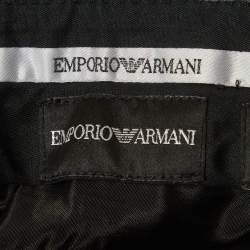 Pre Owned Emporio Armani Grey Gabardine Regular Fit Pants XXL