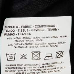 Pre Owned Emporio Armani Black Logo Detail Modal & Cotton Knit Sweatshirt XL