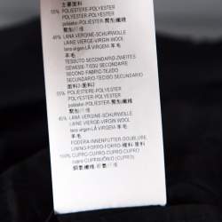 Pre Owned Emporio Armani Black Paisley Cutout Detail Blazer XL