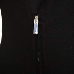 Pre Owned Emporio Armani Black Frayed Trim Wool Jacket XL