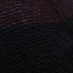 Pre Owned Emporio Armani Bicolor Wool Colorblock Cardigan L