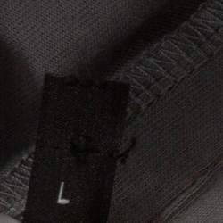 Pre Owned Emporio Armani Grey Cotton Crew Neck Fitted T-Shirt L