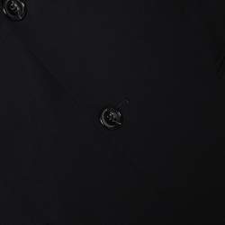 Pre Owned Emporio Armani Black Stretch Wool Sean Line Blazer S