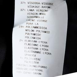 Pre Owned Emporio Armani Black Pin Striped Wool Blend Tailored Suit XXL