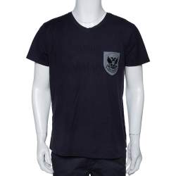 Pre Owned Emporio Armani Navy Blue Cotton Jude Sexy Fit T-Shirt XXL