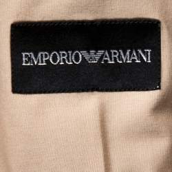 Pre Owned Emporio Armani Beige Stretch Cotton Long Sleeve Shirt XL