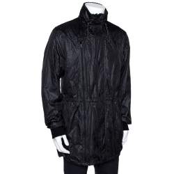 Pre Owned جاكيت امبوريو أرماني "ايميلي لاين" مخرم أسود مقاش كبير جداً (اكس لارج) 