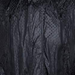 Pre Owned جاكيت امبوريو أرماني "ايميلي لاين" مخرم أسود مقاش كبير جداً (اكس لارج) 