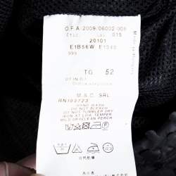 Pre Owned جاكيت امبوريو أرماني "ايميلي لاين" مخرم أسود مقاش كبير جداً (اكس لارج) 