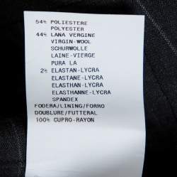 Pre Owned Emporio Armani Black Pinstriped Wool Blend Tailored Suit XXXL