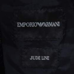 Emporio Armani Black Diamond Pattern Velvet Jude Line Jacket L Emporio ...
