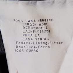 Pre Owned Emporio Armani Dark Brown Pinstriped Wool Josh Line Jacket XXXL