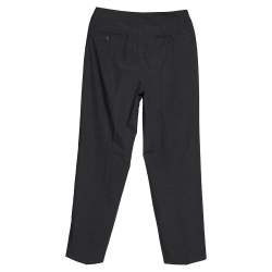 Pre Owned Emporio Armani Charcoal Grey Wool Blend Trousers S