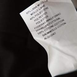 Pre Owned Emporio Armani Charcoal Grey Wool Blend Trousers S