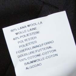 Pre Owned Emporio Armani Black Wool Blend Trousers S