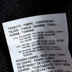 Pre Owned Emporio Armani Navy Blue Cotton Blend Notched Lapels Blazer XL