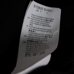 Pre Owned Emporio Armani Black Stretch Wool Two Button Blazer M