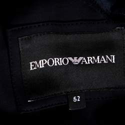 Pre Owned Emporio Armani Navy Blue Knit blazer XL