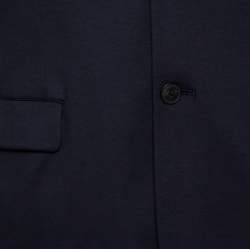 Pre Owned Emporio Armani Navy Blue Knit blazer XL