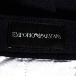 Pre Owned Emporio Armani Navy Blue Knit Pants M