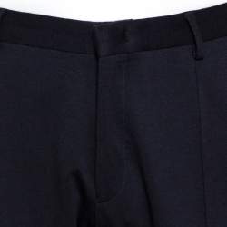 Pre Owned Emporio Armani Navy Blue Knit Pants M
