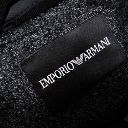 Emporio Armani Black Wool Bomber Jacket L