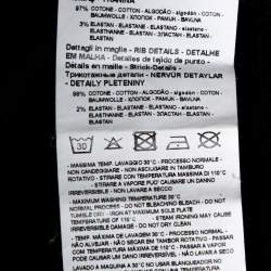 Pre Owned Emporio Armani Black Logo Print Cotton Sweatshirt 3XL