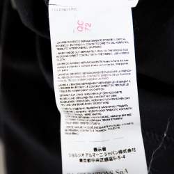 Pre Owned Emporio Armani Black Cotton Logo Embossed Crew Neck T-Shirt XL