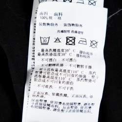 Pre Owned Emporio Armani Black Cotton Logo Embossed Crew Neck T-Shirt XL