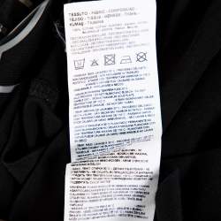 Pre Owned Emporio Armani Black Cotton Logo Embossed Crew Neck T-Shirt XL